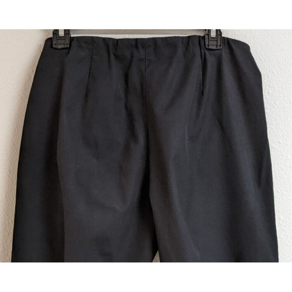 J.JILL Black Cotton Spandex Straight Leg Front Seam Stretch Casual Pants Size 6 - Picture 7 of 11